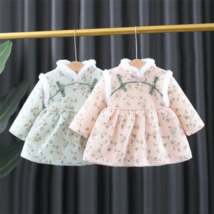 子供服秋冬女の子ガールズワンピース...