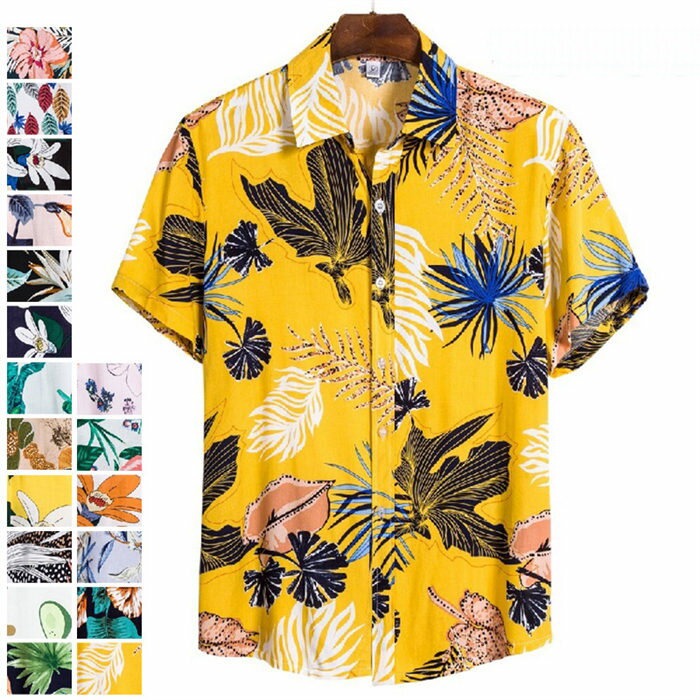アロハシャツ夏夏服開襟シャツ半袖シ...