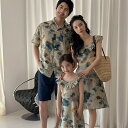 親子 ペアルック アロハシャツ 親子コーデ 親子服 夏 夏服 家族お揃い リンクコーデ 親子 セット 花柄 半袖シャツ 親子お揃い 親子ペア 男の子 女の子 メンズ レディース 半袖 ロングワンピース 花柄ワンピース 袖なし 子供服 ママ パパ お揃い カップル ご夫婦 旅行