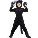 ハロウイン 衣装 コスプレ 男の子 子供 キッズ 黒猫に変身 猫 ネコ 動物 アニマル ハロウィン衣装 コスプレ衣装 3点セット オールインワン オーバーオール...