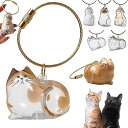 猫の毛 キーホルダー ペット 透明猫型収納ボックス ペットの記念品の陳列ケース ペット 遺毛 ケース ペットメモリアルボトル 保存猫 犬ひげ・抜け毛収納(4)