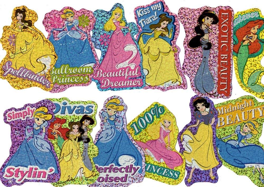 ☆USA直輸入品　ディズニープリンセスステッカー12枚セット☆
