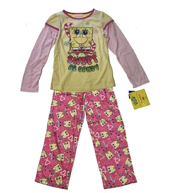 ☆USA直輸入品 スポンジボブGIRL'Sパジャマ上下セット☆