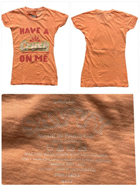 ☆USA直輸入品 Crush Orange レディース Tシャツ【送料無料】☆ 2