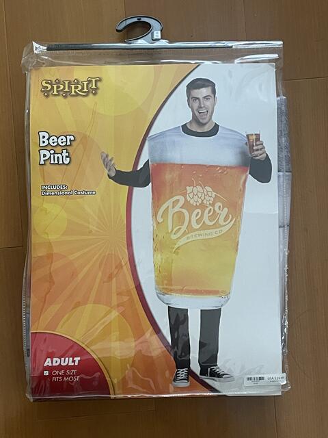 ☆USA直輸入品 ビールジョッキ コスチューム 大人用フリーサイズ ハロウィン仮装 衣装 男女兼用 ユニー..