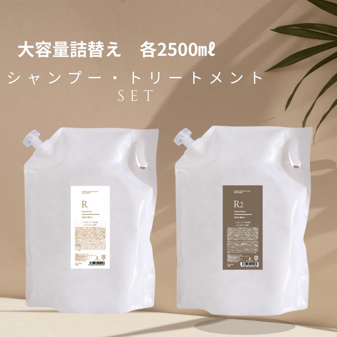 美容室専売品 シャンプー＋トリートメント しっとり 大容量セット 送料無料 ShellBear銀座店 各2500ml/g ノンシリコン 弱酸性 アミノ酸100% 髪質改善 保湿