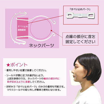 マウスシールド日本製首掛け式5個個包装クロネコDM便送料無料口元が見える大人用高品質目立たない透明マスクフェイスシールド保護シールド透明UVカット感染防止笑顔が見える繰り返し使える