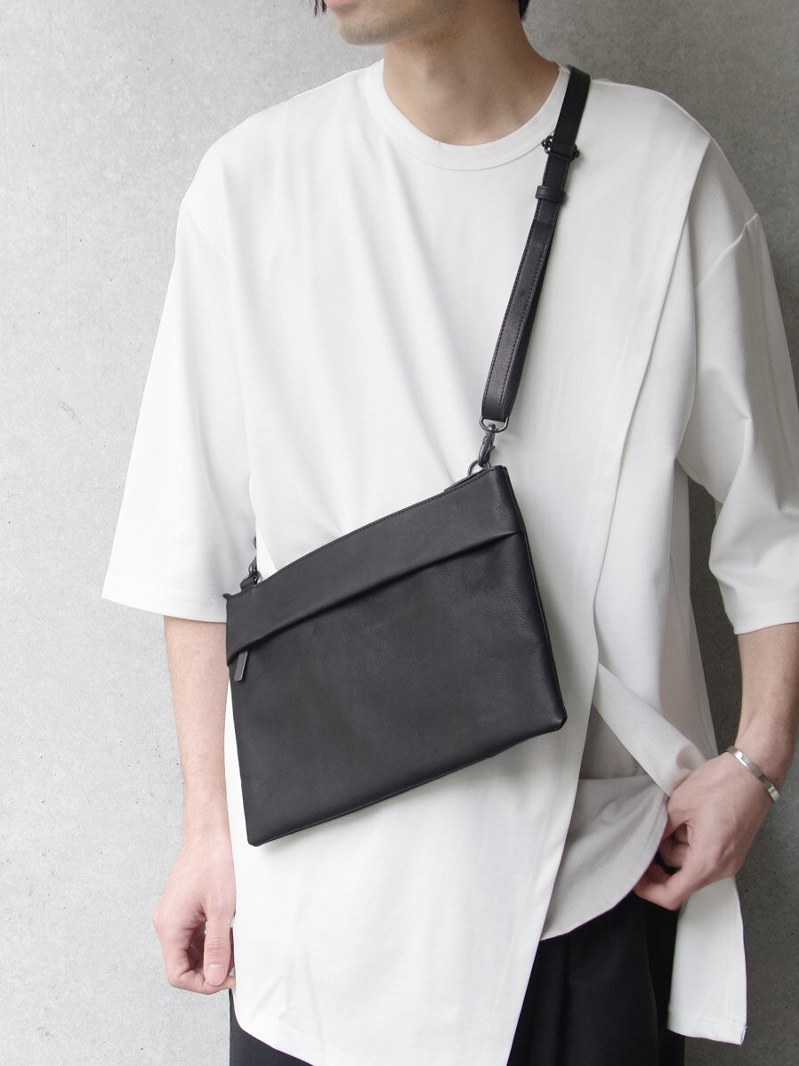 PATRICK STEPHAN | パトリックステファン // Leather shoulder bag 'grande poche' sacoche #174ABG14 ＜サコッシュバッグ＞