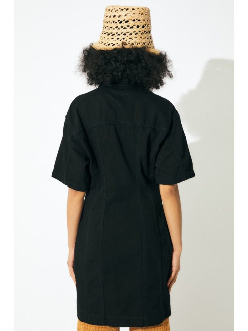 Moussy Moussy ワンピース マウジー ワンピース レディース Denim Mini マウジー Denim Sleeve ワンピース Short ドレス Moussy ワンピース ワンピースその他 ブラック ブルー 送料無料 Rakuten Fashion シェルターウェブストア