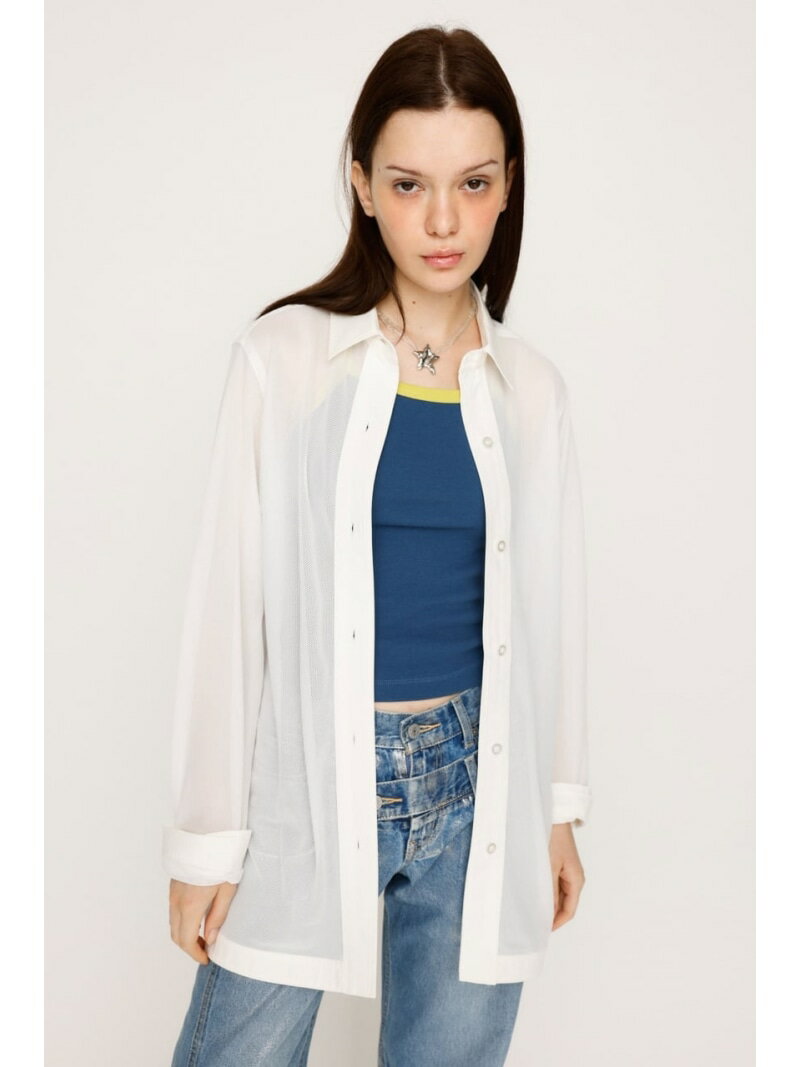 Rakuten - 【SALE／40%OFF】SHEER MESH シャツ SLY スライ トップス シャツ・ブラウス ホワイト ブラック【RBA_E】【送料無料】[Rakuten Fashion]