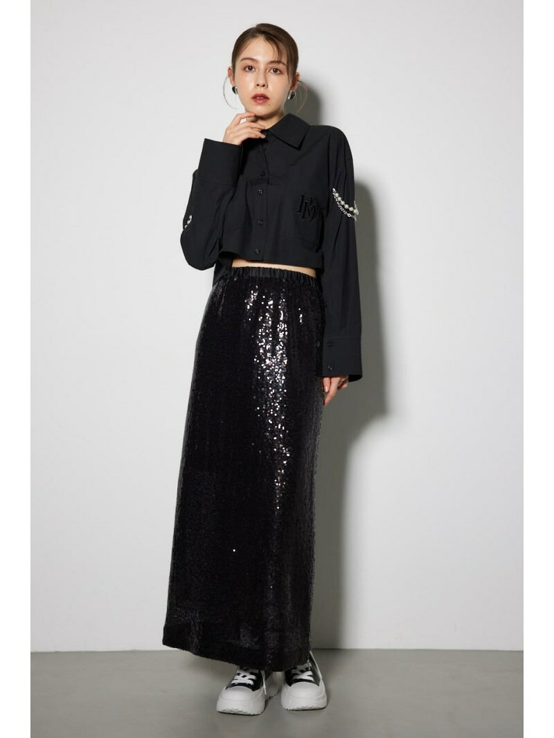 Rakuten - 【SALE／60%OFF】ジャストウエストスパンIラインスカート rienda リエンダ スカート ロング・マキシスカート グレー ブラック【RBA_E】【送料無料】[Rakuten Fashion]