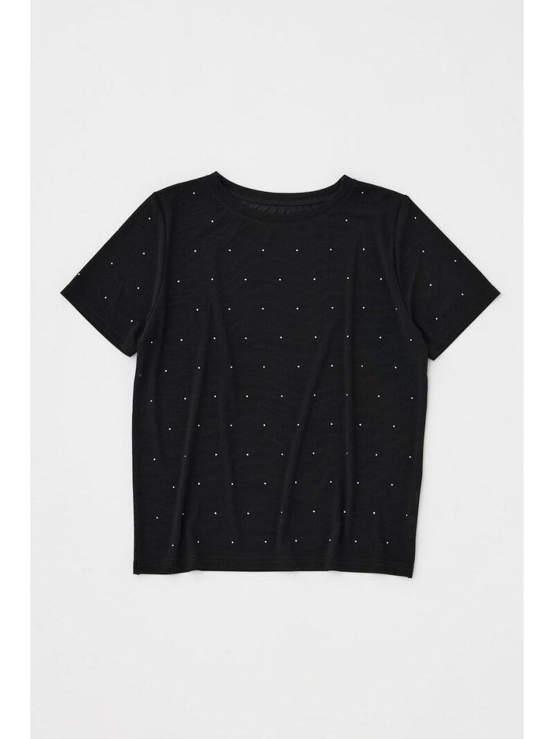 【SALE／20%OFF】RHINESTONE SHEER Tシャツ MOUSSY マウジー トップス カットソー・Tシャツ ブラック ホワイト【RBA_E】【送料無料】[Rakuten Fashion]