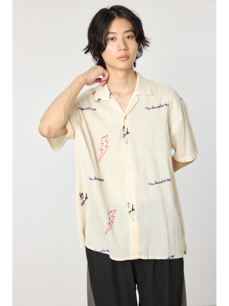 樂天商城 - 【SALE／20%OFF】エンブロイダリーレタードシャツ RODEO CROWNS WIDE BOWL ロデオクラウンズワイドボウル トップス シャツ・ブラウス ブラック【RBA_E】【送料無料】[Rakuten Fashion]