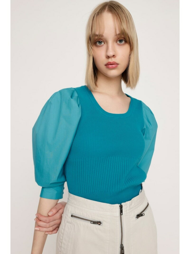 SALE60%OFFKNIT COMBI TUCK PUFF ȥåץ SLY 饤 ȥåץ ˥å ֥åRBA_E[Ra...