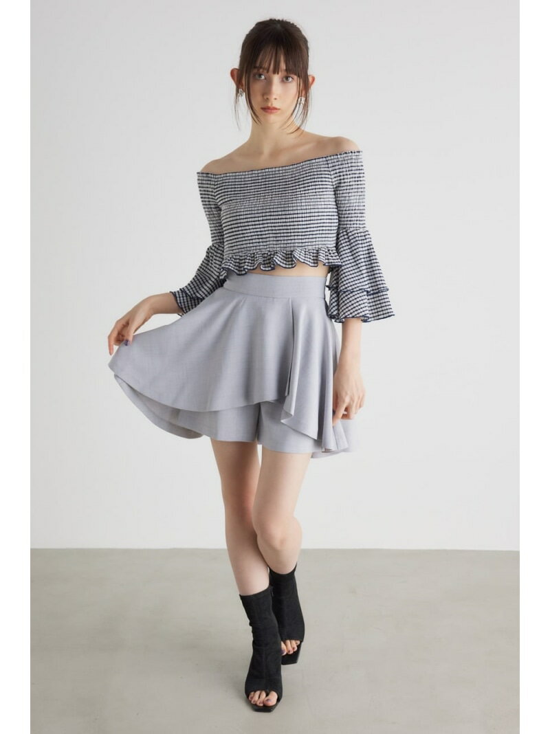 【SALE／50%OFF】フレアJ/WペムラムSS-PT rienda リエンダ パンツ その他のパンツ ブラック ホワイト【RBA_E】【送料無料】[Rakuten Fashion]