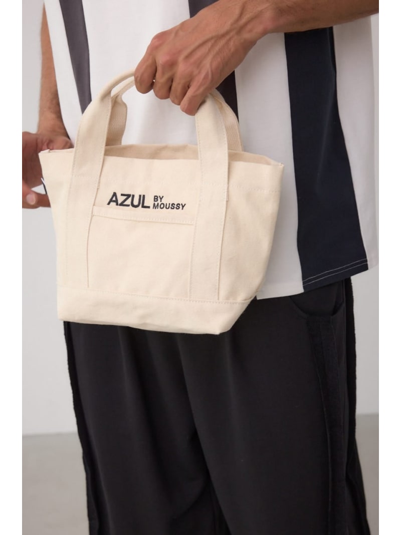ロゴ刺繍ミニトートバック AZUL BY MOUSSY アズールバイマウジー バッグ その他のバッグ ホワイト ブラ..