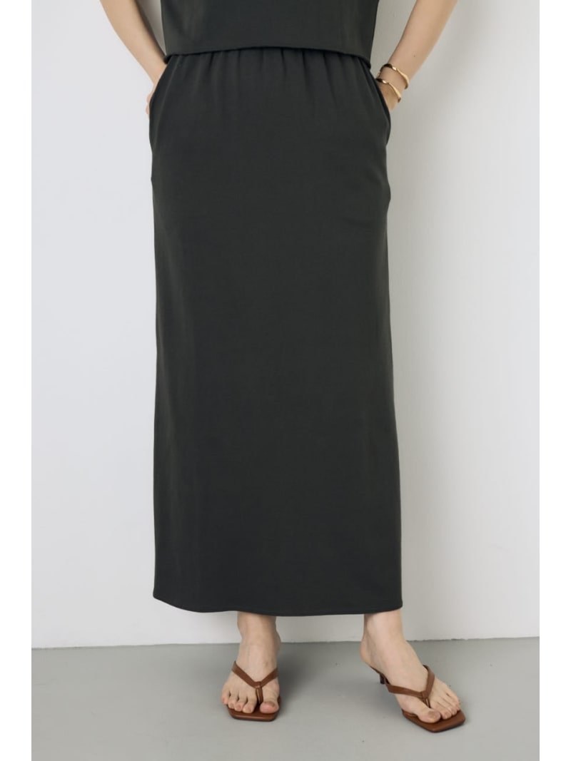 樂天商城 - Iラインカットロングスカート AZUL BY MOUSSY アズールバイマウジー スカート ロング・マキシスカート ベージュ ブラック【送料無料】[Rakuten Fashion]