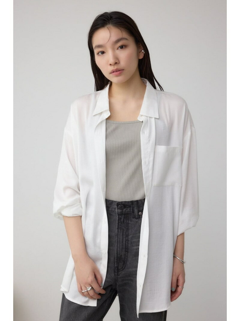 【SALE／50%OFF】リンクルシャドウシャツ AZUL BY MOUSSY アズールバイマウジー トップス シャツ・ブラウス ホワイト ブラック カーキ..