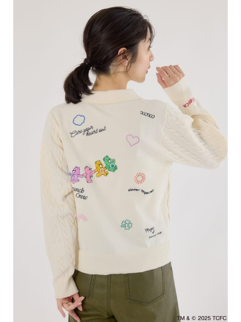 Rakuten - (Care Bears) モチーフジップカーディガン RODEO CROWNS WIDE BOWL ロデオクラウンズワイドボウル トップス カーディガン ホワイト ブラウン ブラック【送料無料】[Rakuten Fashion]
