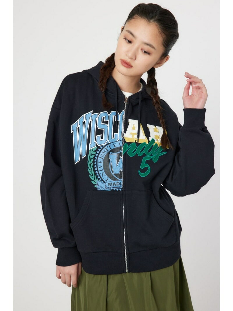 Rakuten - 【SALE／30%OFF】Custom College ジップパーカー RODEO CROWNS WIDE BOWL ロデオクラウンズワイドボウル トップス スウェット・トレーナー カーキグリーン ブラック グレー【RBA_E】【送料無料】[Rakuten Fashion]