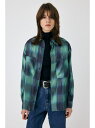 【SALE/50%OFF】MIX CHECK ルーズシャツ MOUSSY マウジー トップス シャツ・ブラウス ベージュ グリーン【RBA_E】【送料無料】[R...