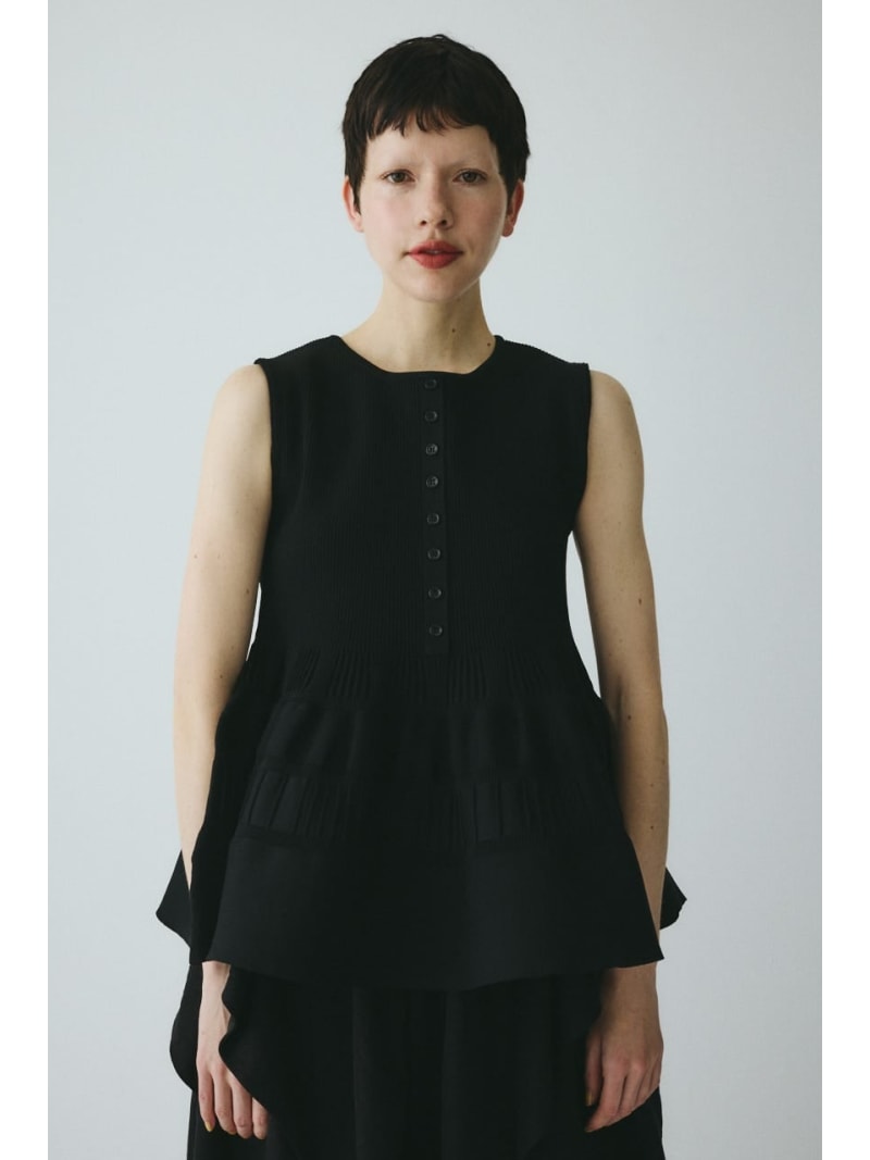 樂天商城 - Peplum knit tops HeRIN.CYE ヘリンドットサイ トップス ニット ブラウン グリーン ブラック【送料無料】[Rakuten Fashion]