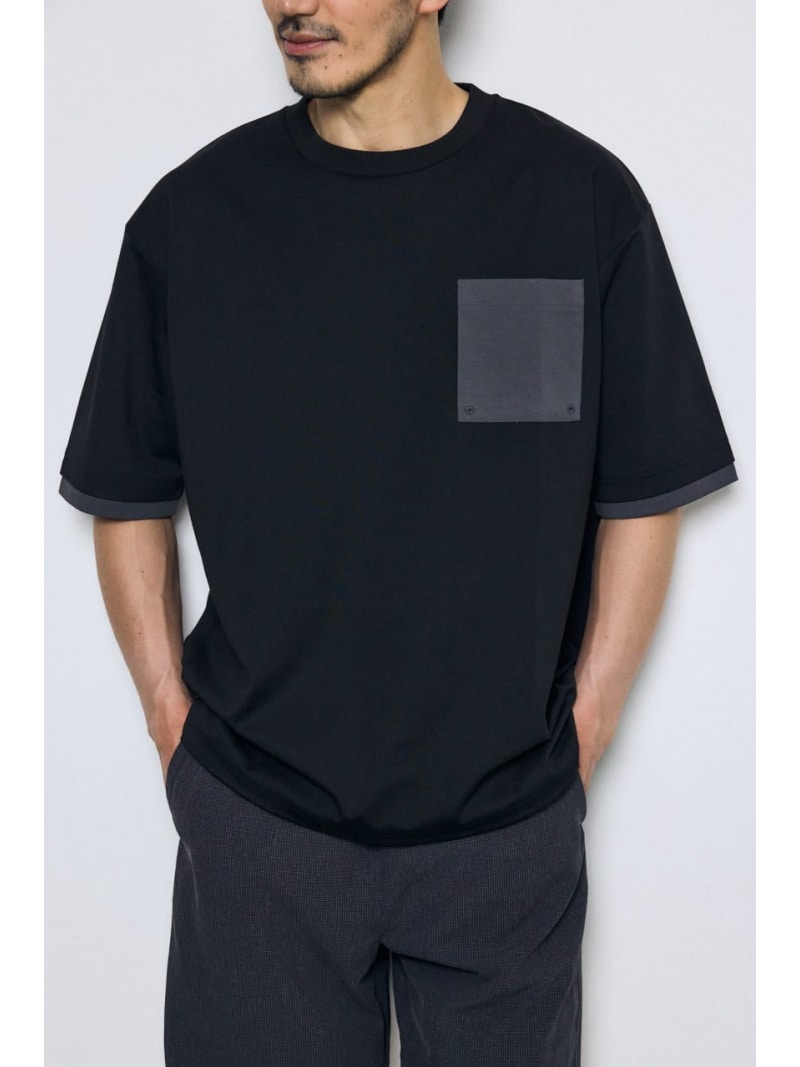 Rakuten - 配色ポケットトップス AZUL BY MOUSSY アズールバイマウジー トップス カットソー・Tシャツ ブラック ネイビー グレー【送料無料】[Rakuten Fashion]