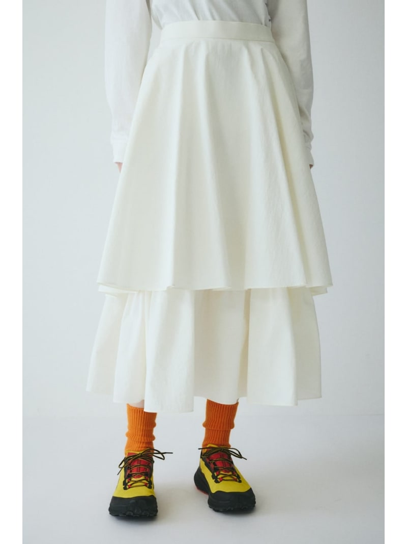 Rakuten - Double hem skirt HeRIN.CYE ヘリンドットサイ スカート ロング・マキシスカート ホワイト ブラック レッド【送料無料】[Rakuten Fashion]