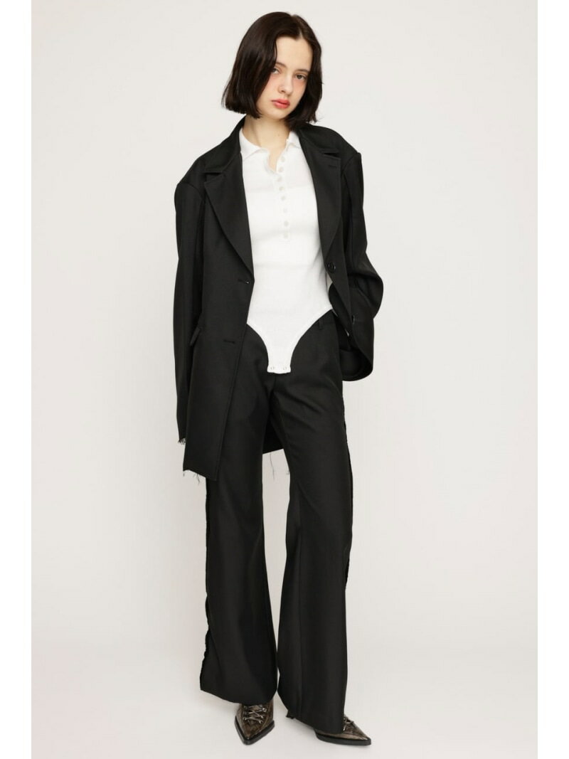 【SALE／50%OFF】CUT OUT L/W FLARE パンツ SLY スライ パンツ その他のパンツ グレー ブラック【RBA_E】【送料無料】[Rakuten Fashion]