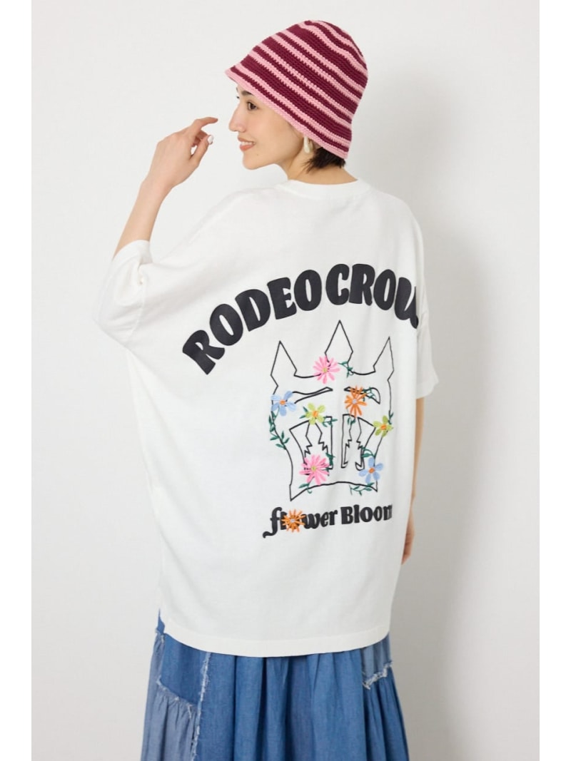 樂天商城 - フラワークラウンニットワンピース RODEO CROWNS WIDE BOWL ロデオクラウンズワイドボウル ワンピース・ドレス ワンピース ブラウン ブラック ホワイト【送料無料】[Rakuten Fashion]