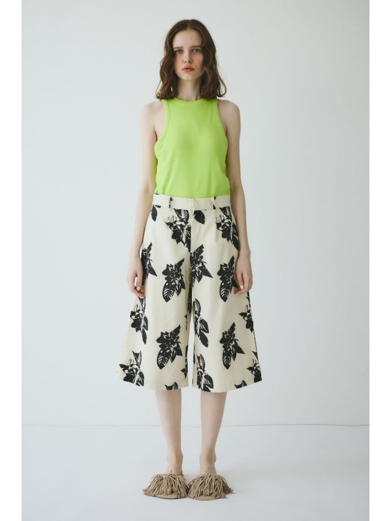 Rakuten - Loose wide half pants HeRIN.CYE ヘリンドットサイ パンツ その他のパンツ レッド ブラック【送料無料】[Rakuten Fashion]