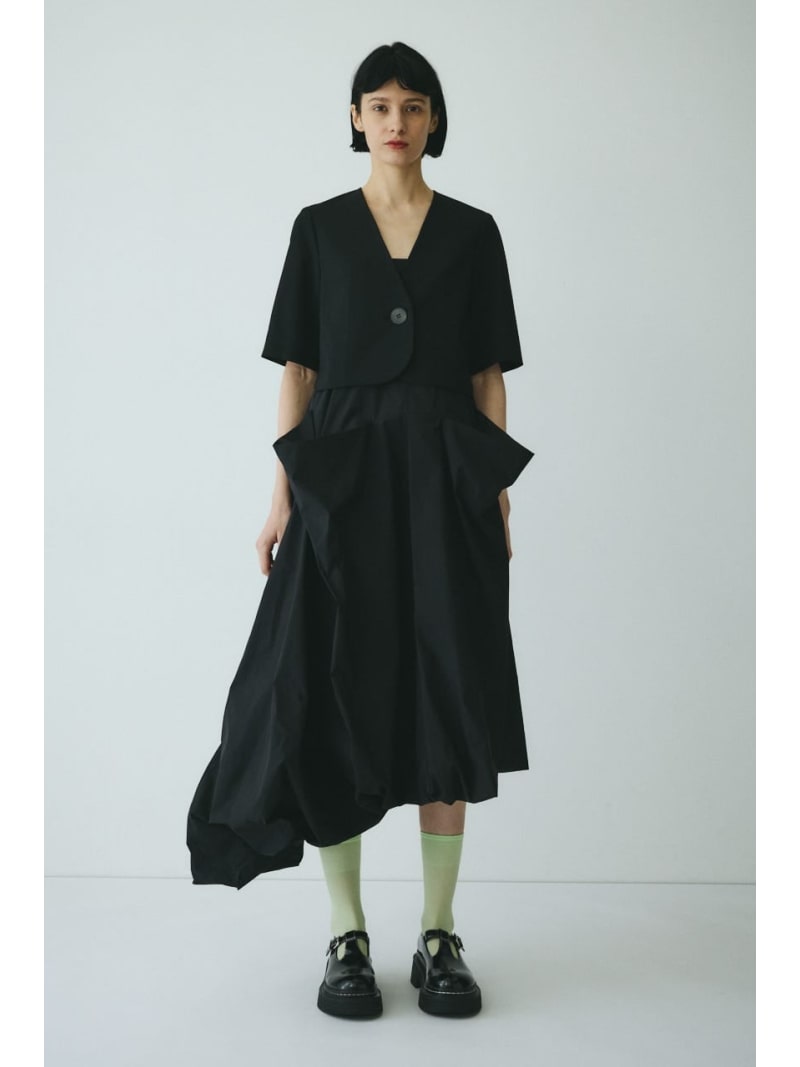 Rakuten - CLO Round hem half sleeve JK HeRIN.CYE ヘリンドットサイ ジャケット・アウター その他のジャケット・アウター ブラック【送料無料】[Rakuten Fashion]