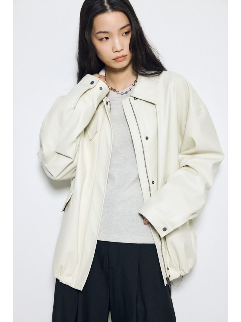 Rakuten - 【SALE／30%OFF】フェイクレザーミドルブルゾン AZUL BY MOUSSY アズールバイマウジー ジャケット・アウター ブルゾン・ジャンパー ブラウン ブラック【RBA_E】【送料無料】[Rakuten Fashion]