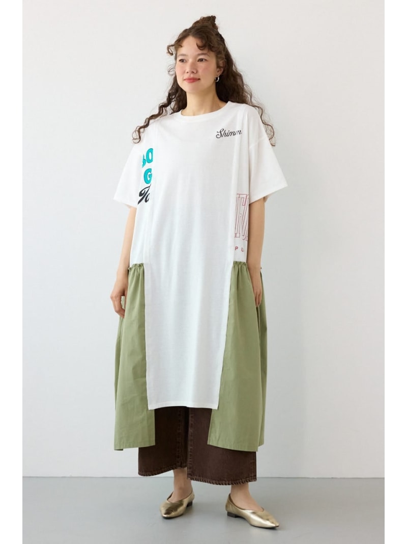 樂天商城 - ドッキングカットワンピース RODEO CROWNS WIDE BOWL ロデオクラウンズワイドボウル ワンピース・ドレス ワンピース ブラック ネイビー ホワイト【送料無料】[Rakuten Fashion]