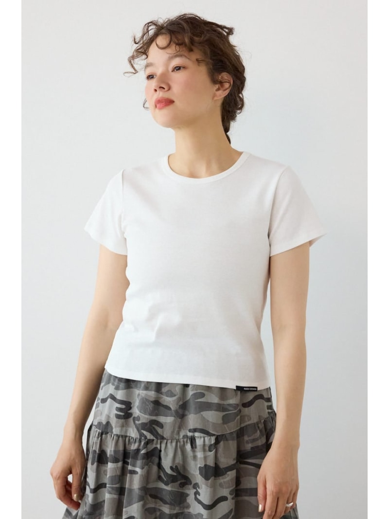 MASTER PROTECTコンパクトTシャツ RODEO CROWNS WIDE BOWL ロデオクラウンズワイドボウル トップス カットソー・Tシャツ ブラック ホワイト