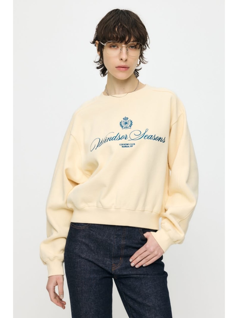 CC EMBROIDERY プルオーバー MOUSSY マウジー トップス スウェット・トレーナー イエロー グレー ネイビー レッド【送料無料】[Rakuten Fashion]