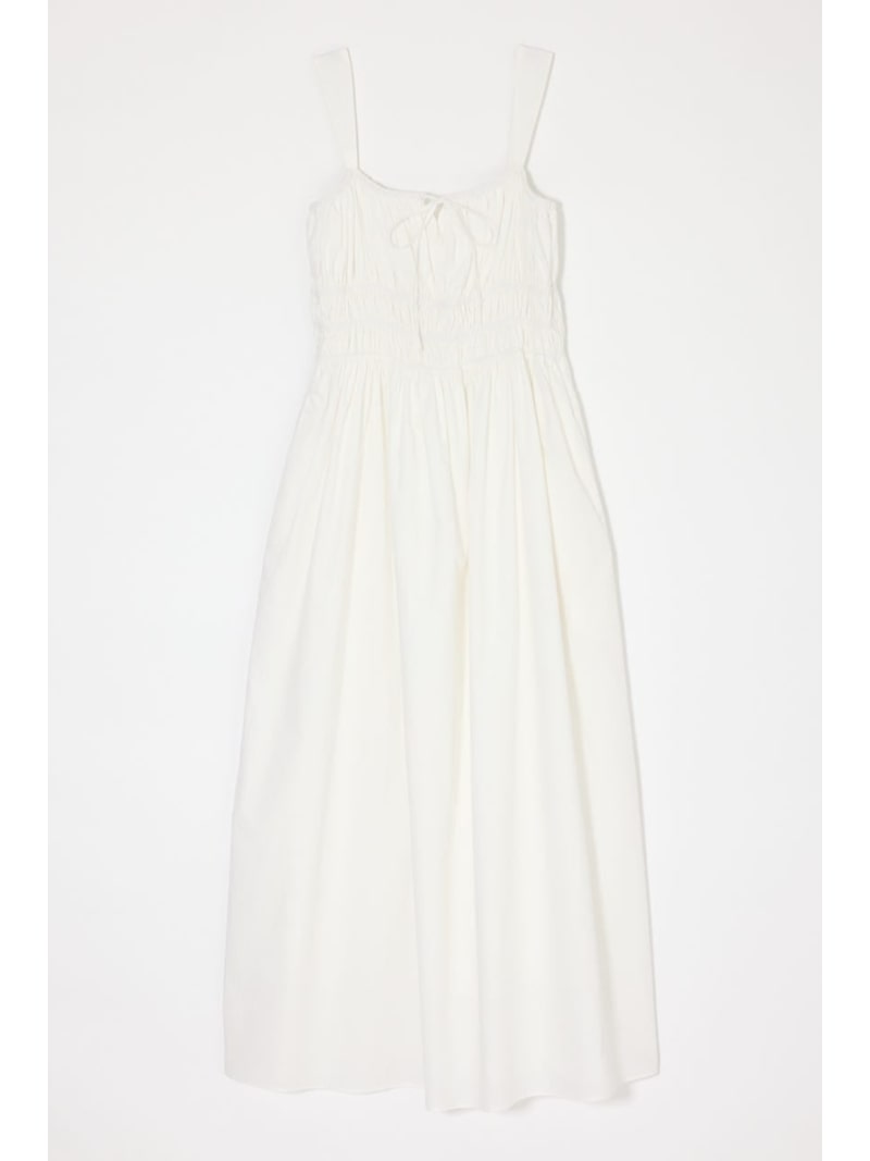 樂天商城 - 【SALE／30%OFF】COTTON GATHER CAMI ドレス MOUSSY マウジー ワンピース・ドレス ワンピース ホワイト ブラウン ブラック【RBA_E】【送料無料】[Rakuten Fashion]