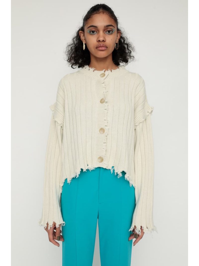 【SALE／30%OFF】CRUSHED CROP カーディガン SLY スライ トップス カーディガン ホワイト ブラック パープル グレー【RBA_E】【送料無料】[Rakuten Fashion]