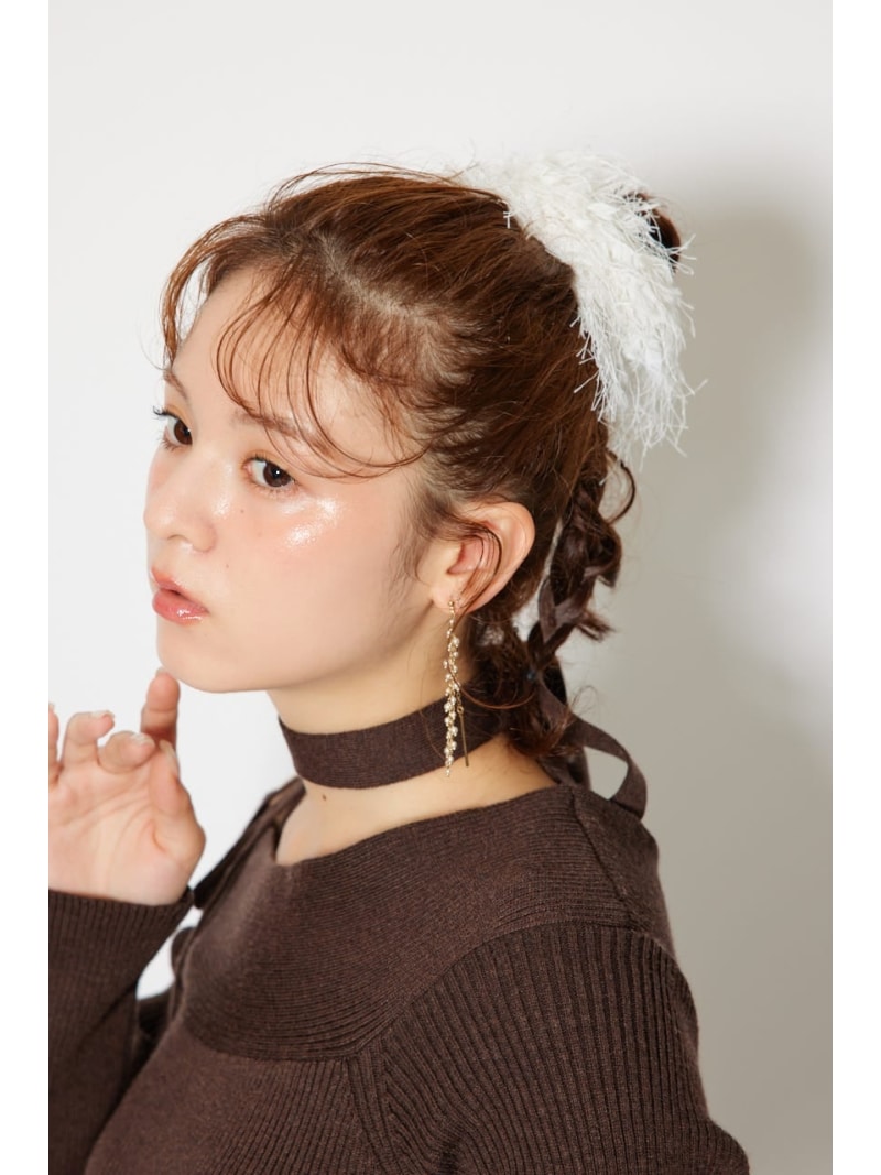 【SALE／50%OFF】フェイクレザーシュシュ rienda リエンダ 帽子 その他の帽子 グレー ホワイト【RBA_E】[Rakuten Fashion]