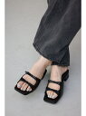 【SALE/20%OFF】ダブルリボンスクエアトゥサンダル AZUL BY MOUSSY アズールバイマウジー シューズ・靴 サンダル ブラック【RBA_E】【...