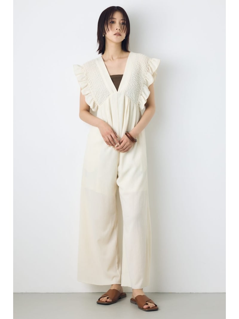 [SALE/30% OFF] Shirred All-in-One by AZUL BY MOUSSY - All-in-One/Overalls - Black/Brown [RBA_E] [Free Shipping] [Rakuten Fashion]