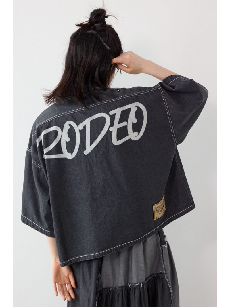 樂天商城 - 【SALE／30%OFF】デニムワイドシャツ RODEO CROWNS WIDE BOWL ロデオクラウンズワイドボウル トップス シャツ・ブラウス ブラック【RBA_E】【送料無料】[Rakuten Fashion]