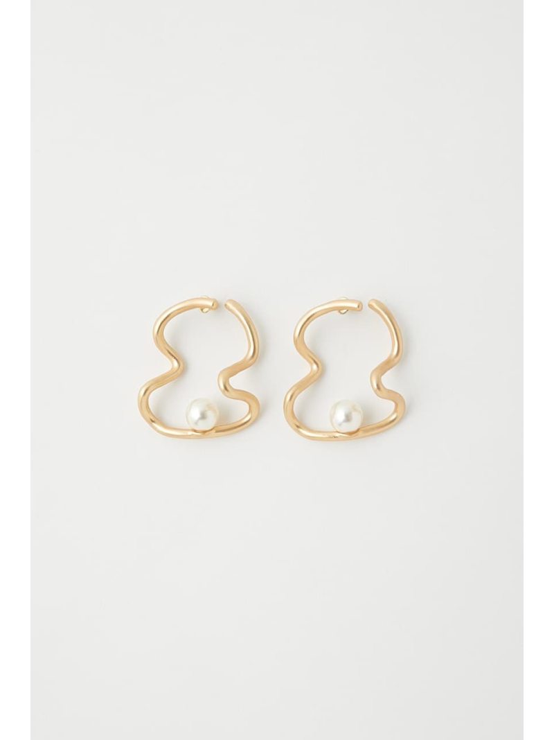 【SALE／20%OFF】F/PEARL OVAL EARRINGS MOUSSY マウジー アクセサリー・腕時計 その他のアクセサリー・腕時計 ブラック ゴールド【RBA_E】[Rakuten Fashion]