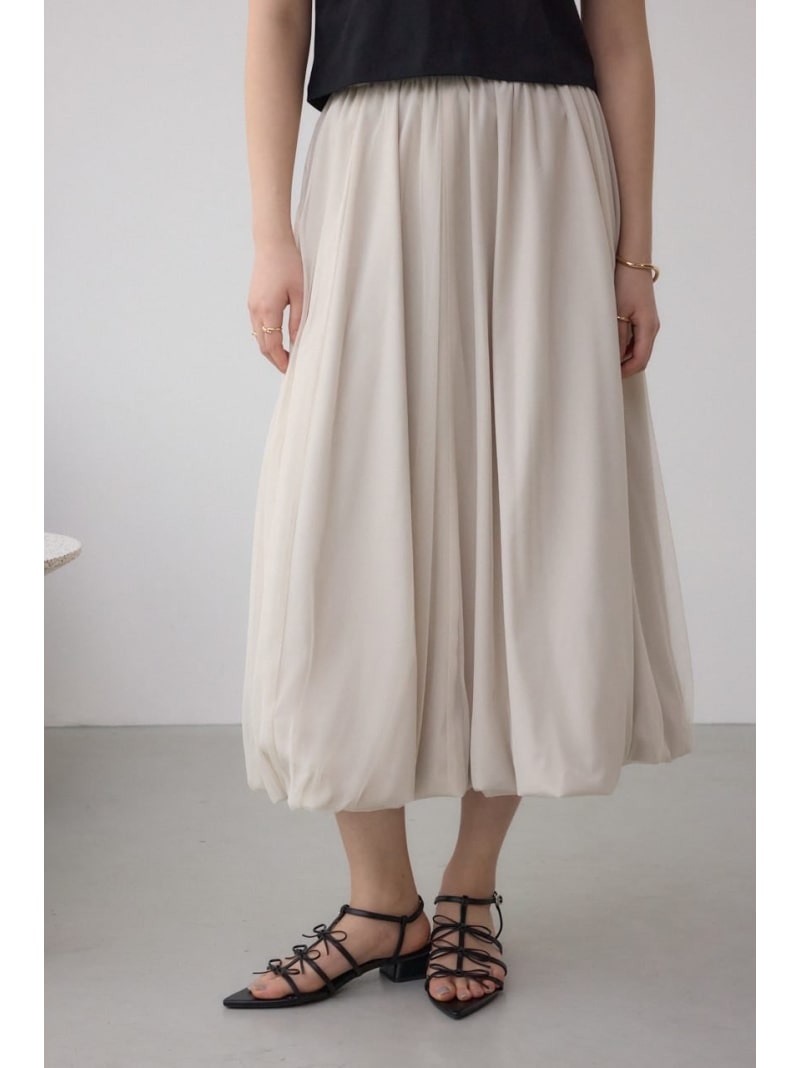 Rakuten - 【SALE／50%OFF】チュールレイヤードバルーンスカート AZUL BY MOUSSY アズールバイマウジー スカート ロング・マキシスカート ブラック【RBA_E】[Rakuten Fashion]