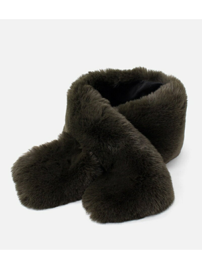 [Rakuten Fashion]VOLUMEECOFURTIPPETT/ボリュームエコファーティペット AZUL by moussy アズールバイマウジー ファッショングッズ マフラー/スヌード ブラウン グリーン ホワイト