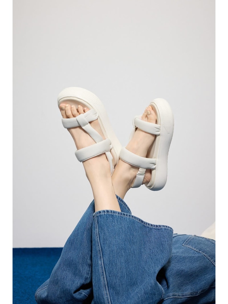 【PUMA】マユサマーサンダル rienda リエンダ シューズ・靴 サンダル ホワイト ブラック【送料無料】[Rakuten Fashion]