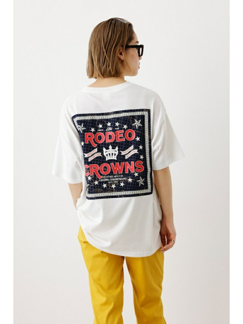 【SALE／52 OFF】レトロバンダナパッチTシャツ RODEO CROWNS WIDE BOWL ロデオクラウンズワイドボウル トップス カットソー Tシャツ ホワイト ピンク グレー【RBA_E】 Rakuten Fashion