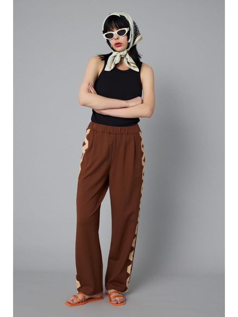 Rakuten - 【SALE／30%OFF】Side line cut pants HeRIN.CYE ヘリンドットサイ パンツ その他のパンツ ブラウン グレー【RBA_E】【送料無料】[Rakuten Fashion]