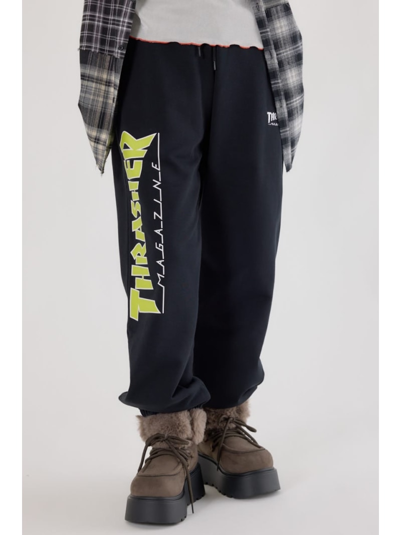 樂天商城 - 【SALE／20%OFF】【UNISEX】(THRASHER) スウェットパンツ RODEO CROWNS WIDE BOWL ロデオクラウンズワイドボウル パンツ その他のパンツ グレー ブラック【RBA_E】【送料無料】[Rakuten Fashion]