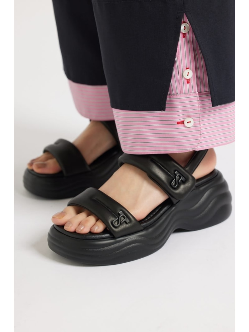 ミンネパッファーサンダル STACCATO スタッカート シューズ・靴 サンダル ベージュ ブラック【送料無料】[Rakuten Fashion]